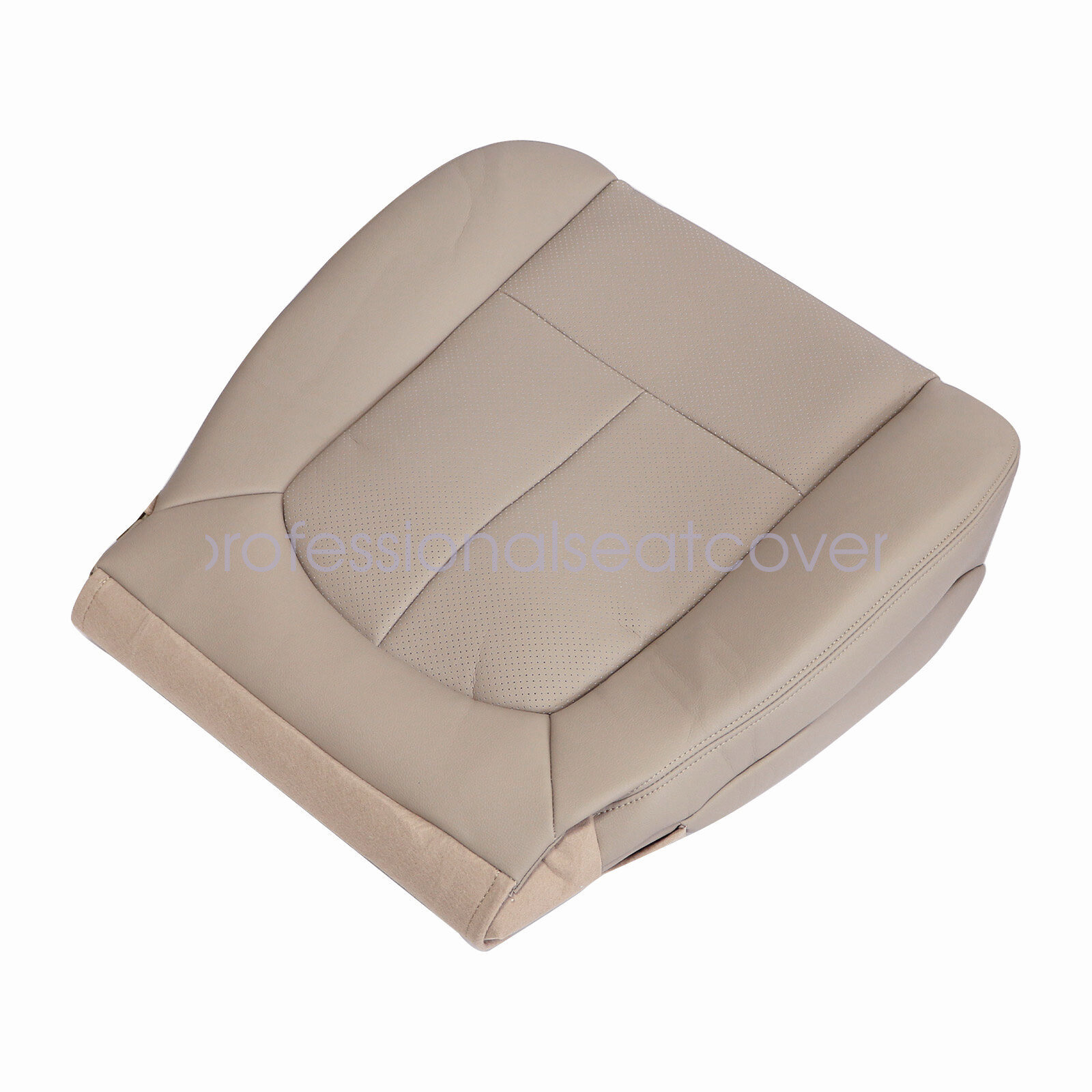 Driver & Passenger PERFORATED Leather SEAT COVER Tan For 09-14 Ford F150 Lariat