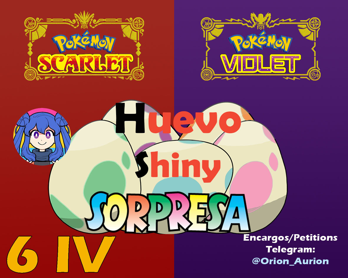 Huevo/egg sorpresa/surprise SHINY 6IV Pokémon Scarlet/Violet FAST DELIVERY
