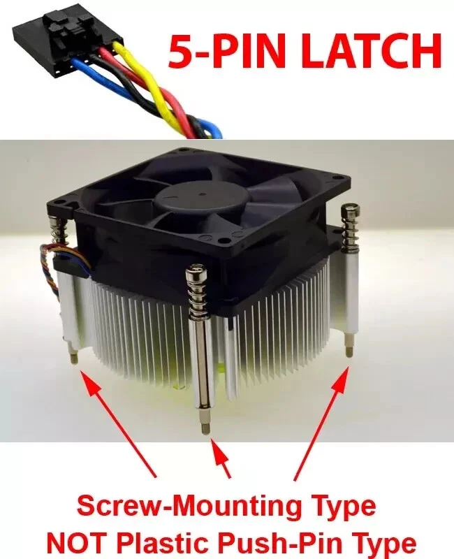 Genuine Dell CPU Fan and Heatsink For Optiplex 790 SFF 9XJXY DW014 0DW014 09XJXY - Image 2 of 4