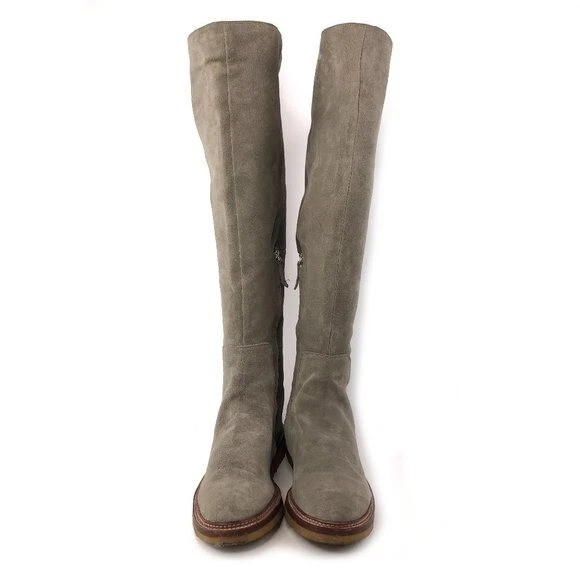 Botas femininas Pour La Victoire Jerri acima do joelho tamanho 8 EUR 38,5 cinza camurça com zíper - Imagem 4 de 4