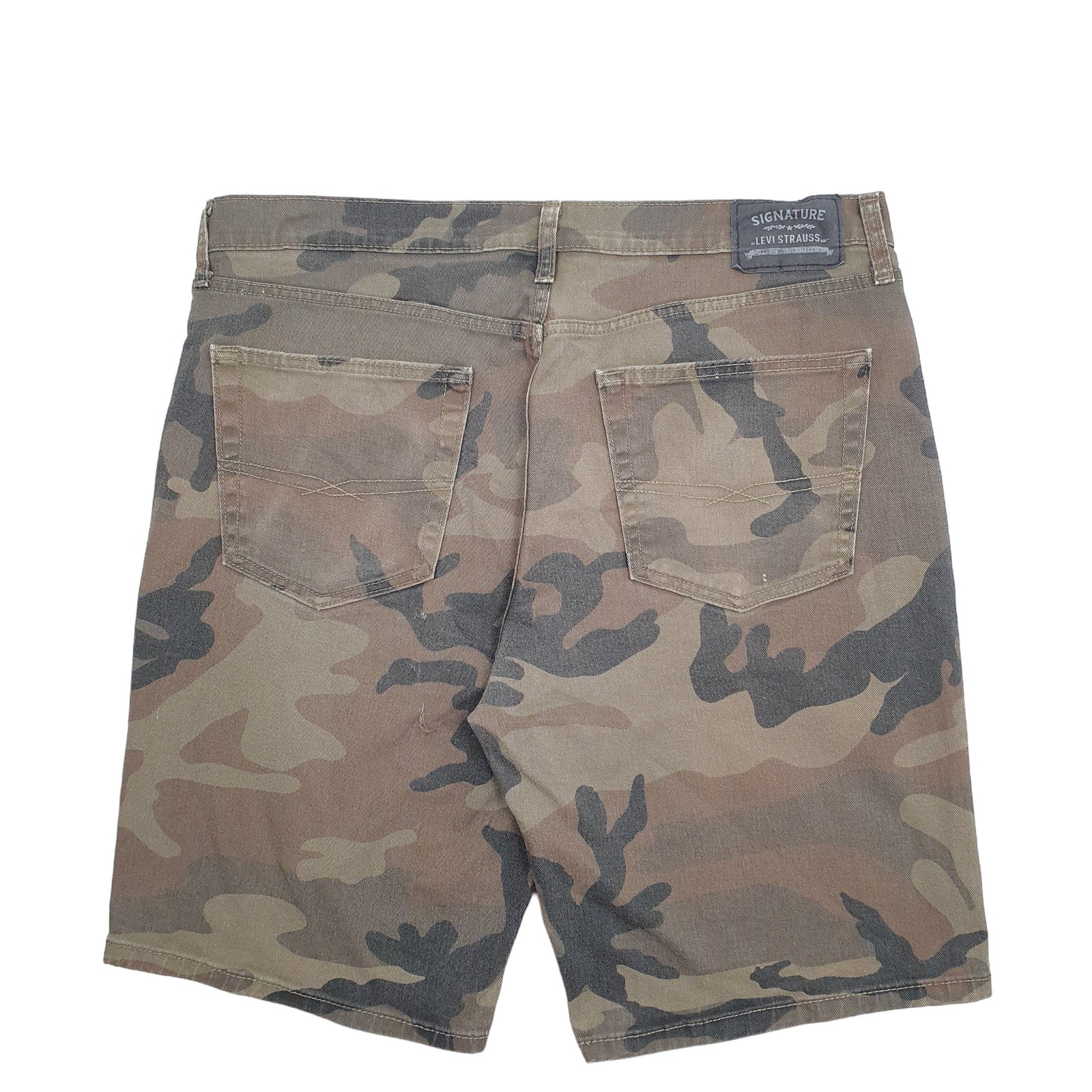LEVIS Denim Jeans Jorts Signature Camo Denim Jeans Cotton Shorts Mens W37 image 2
