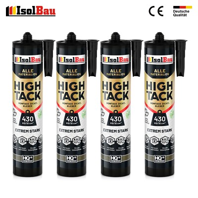 Montagekleber High Tack Baukleber  4x 530g Hybrid Polymer Dichstoff 430kg/10cm²
