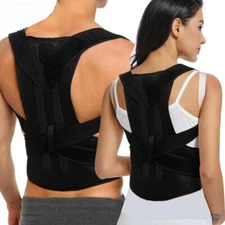 Universal Fit Adjustable Upper Back Brace For Clavicle-Support Back Pain Relief