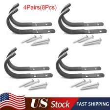 8 Pcs Gun Rack Shotgun Hooks Rifle Hangers Archery Bow Felt Lined Wall Mount USA