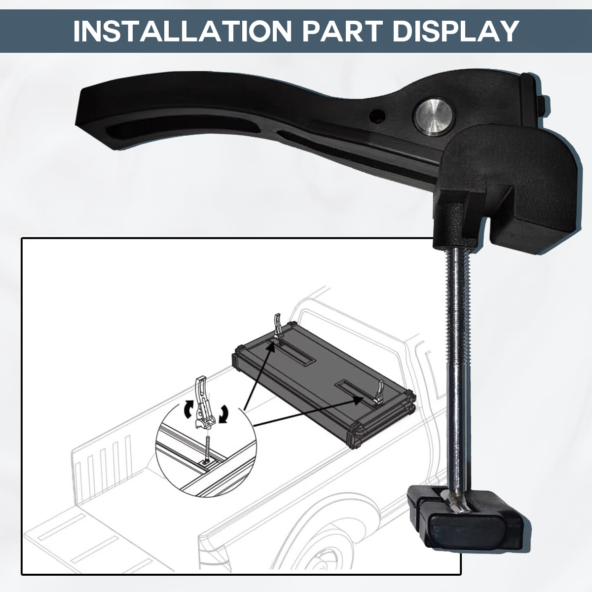 Universal Replacement Parts for Hard TriFold Tonneau Cover Rear