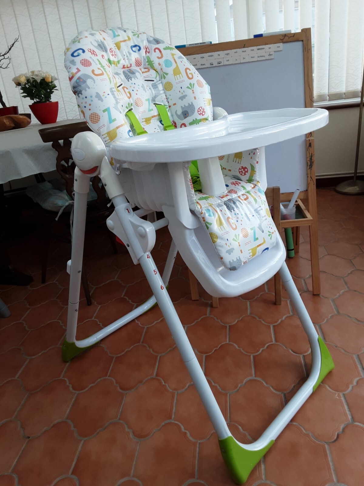 Mothercare High Chair Reclining Seat, Adjustable Height, Removable
