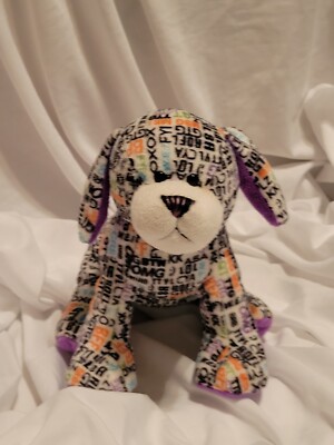 Rare Webkinz Texting Puppy Ganz Purple Plush Stuffed Dog Animal Toy 9