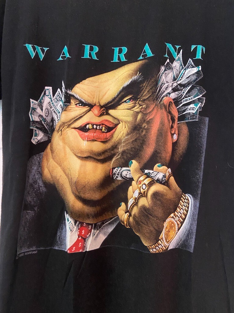 WARRANT DirtyRottenFilthyStinkingRichスコア Vintage 1988 Warrant Dirty Rotten Filthy Stinking Rich T-Shirt Tee