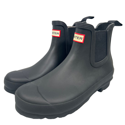 Hunter Women's Original Chelsea Rain Boot Black Size US 9 EU 40/41
