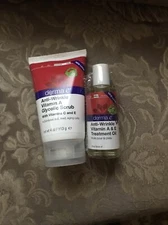 derma e anti wrinklr vitamin A & E treatment oil & glycolic scrub 4 oz lot  Exp