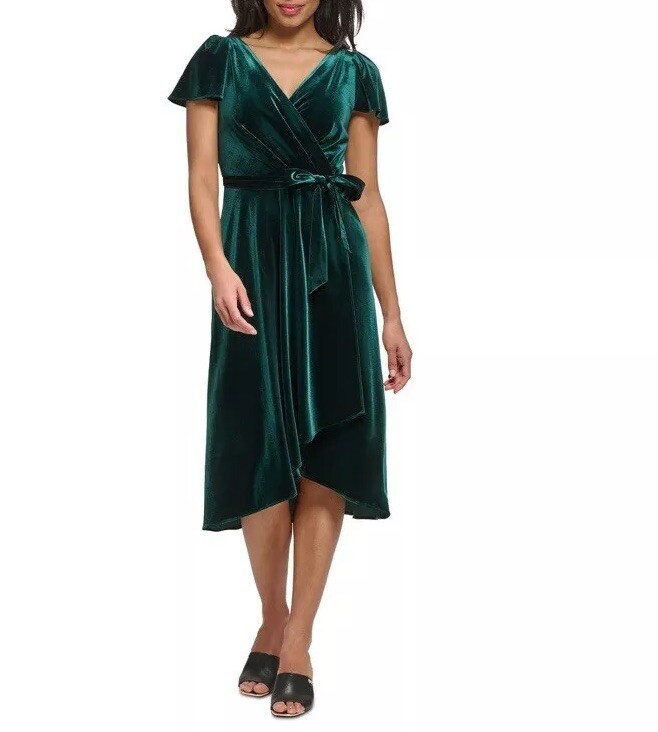 Cocktail Green Velvet Dress Modcloth Emerald Green Dress Baltic Born Wrap  Dress Plus Size XXXL Emerald