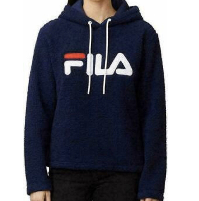 Felpa con cappuccio donna Fila Caroline Sherpa TAGLIA S Pavone NUOVA CON ETICHETTA