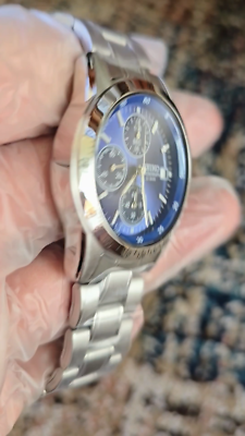 Seiko Spirit SBTQ071 Blue Dial Chronograph Stainless Steel Men's