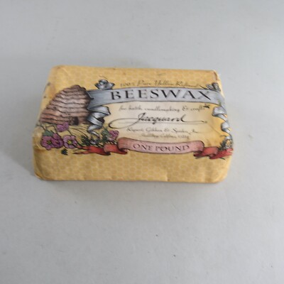 One Pound Pure Yellow Beeswax Jacquard