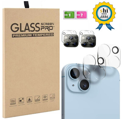 2 Packs For iPhone 13 5.4''/Pro 6.1'' Camera Lens Cover Protector Tempered Glass
