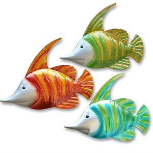 giftme 14inch colorful fish pool metal decor garden outdoor