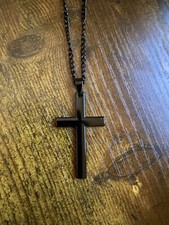 Black Cross Necklace For Men