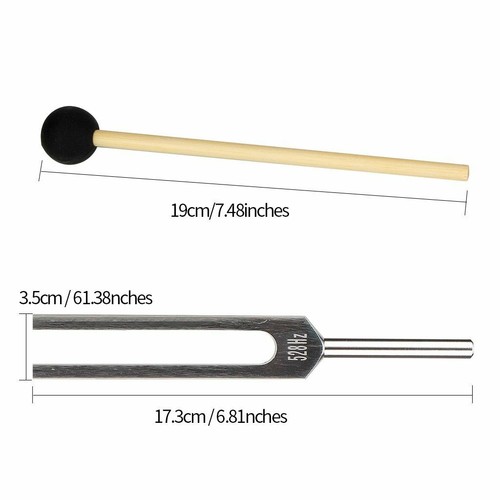 EE. UU. 528HZ diapasón médico de aluminio chakra martilleo bola diagnóstico + juego de mazo - Imagen 6 de 12
