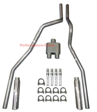 04 - 08 Ford F150 4.6 5.4 Truck Mandrel Bent Dual Exhaust w/ One Chamber Muffler