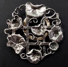MFA (Museum of Fine Arts) Sterling Silver scarf clip! Vines and blooms design!