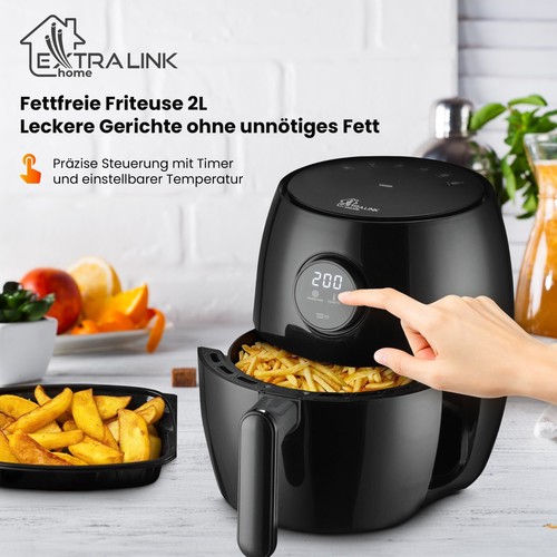 2L Heißluftfritteuse Fritteusen Friteuse Heißluft Air F…