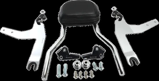 Kit de respaldo desmontable cromado Cobra 14 pulgadas Harley Fat Boy Lo 10-17 Foto 2 de 4