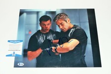 MATT DAMON SIGNED 'OCEAN'S 11' 11x14 MOVIE PHOTO BECKETT COA GEORGE CLOONEY