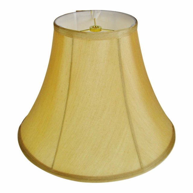 Vintage Tan Fabric Lined Bell Lamp Shade eBay