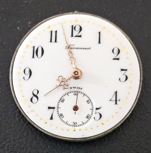 TAVANNES FANCY 24.5mm 7J 3AD WATCH MOVEMENT (BALANCE RUNS WITH ROTATION) LOT.124