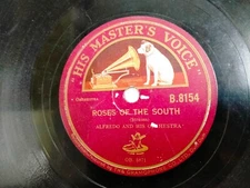 Alferdo Orchestra Roses Of South/Occhi Di Zingara Gypsy  78 RPM RECORD INDIA vg+