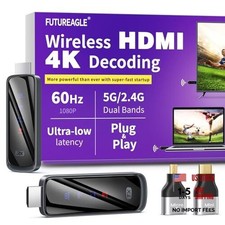 Wireless HDMI Transmitter and Receiver 328FT/100M,4K Decode Plug  Play