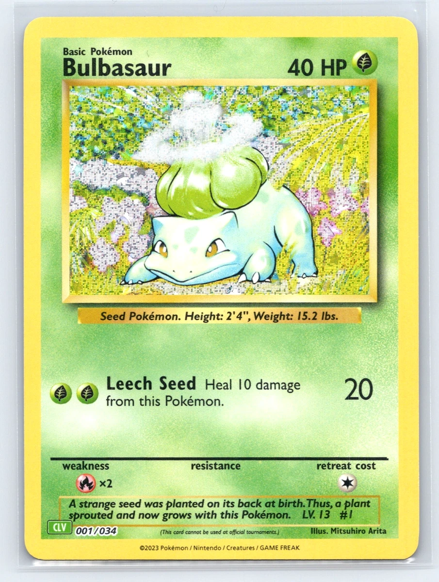 Bulbasaur 001/034 Trading Card Game Classic for sale | eBay
