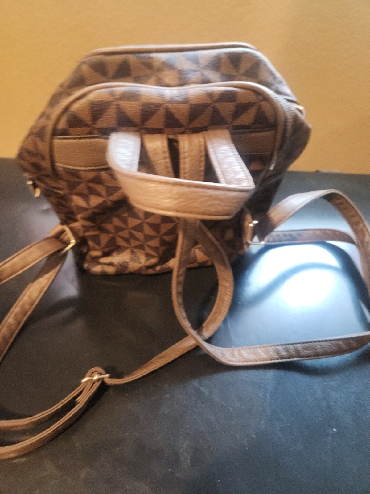 Brown Mini Backpack - image 3