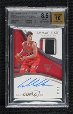 2017 Panini Immaculate Rookie Gold 1/10 Lauri Markkanen BGS 8.5 Patch Auto n8q
