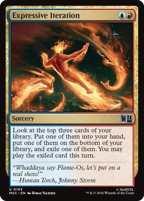 NM Expressive Iteration, MTG, Heroes Commander, Magic the Gathering, 183