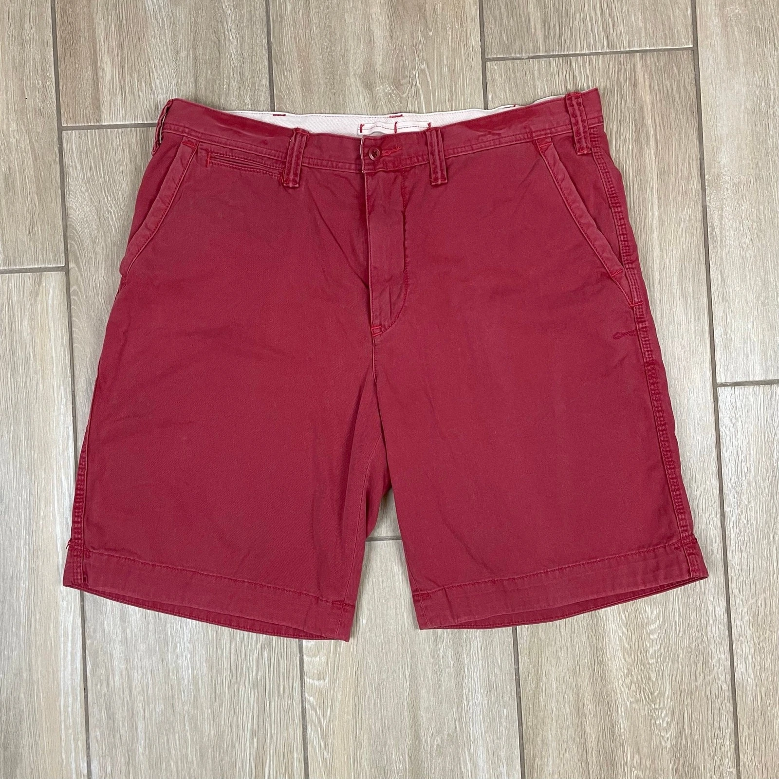 Polo Ralph Lauren Shorts Mens 35 Red Relaxed Fit Cotton Chino Casual