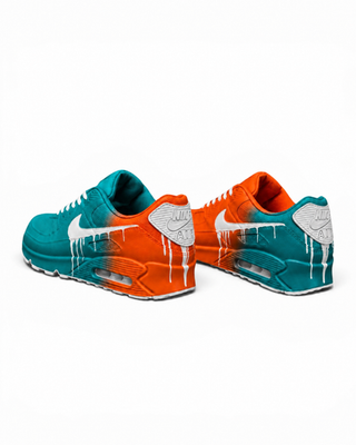 #ad #ad Custom Miami Nike Air Max 90 Sneakers Handmade Painted Dripped Shoe Miami $299.99