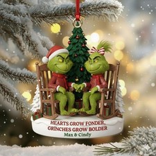 Personalized Naughty Couple 2D Christmas Ornament, Funny Holiday Decor Gift