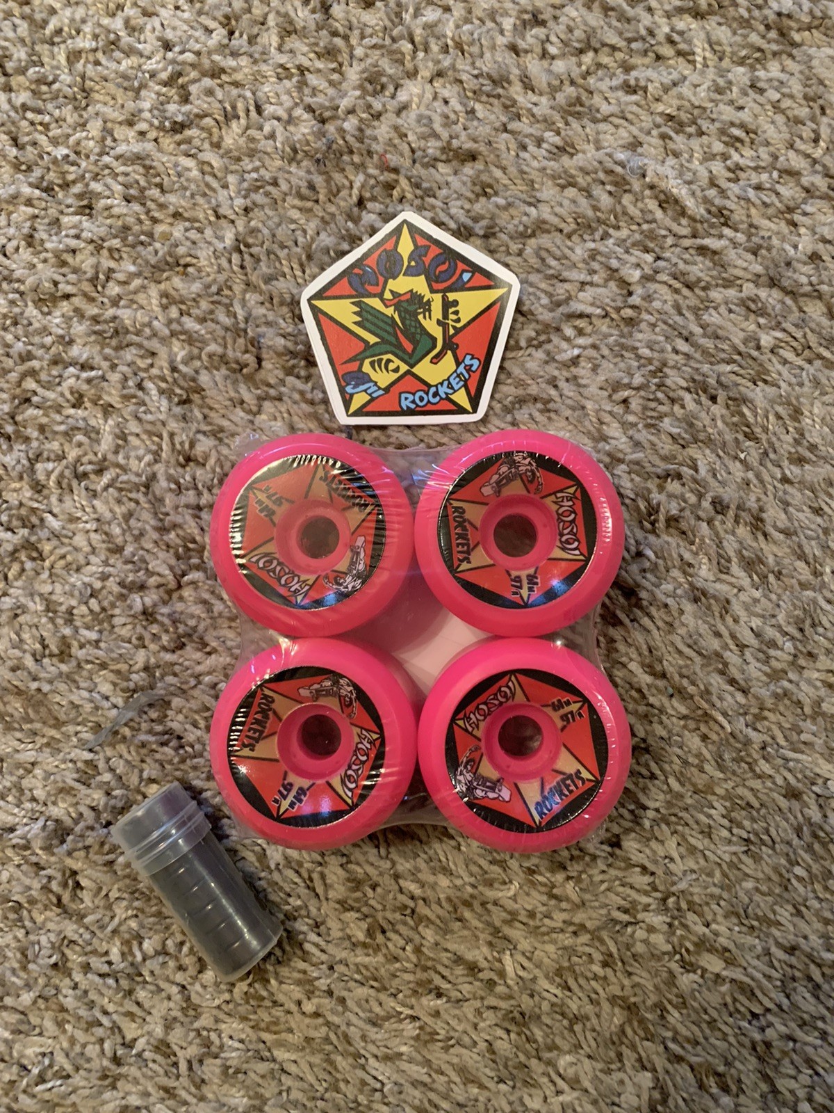 Wheels 61mm/97a - Pink - Set Of 4, Abec 7 Bearings