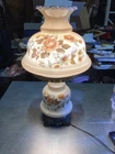 Vintage 1971 L&L WMC Hurricane 3-way Parlor Lamp Floral 25" Gone With The Wind