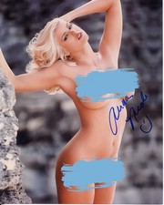 💕8x10 Anna Nicole Smith Actriz de Cine Modelo Desnuda Firmado Autógrafo Foto Póster
