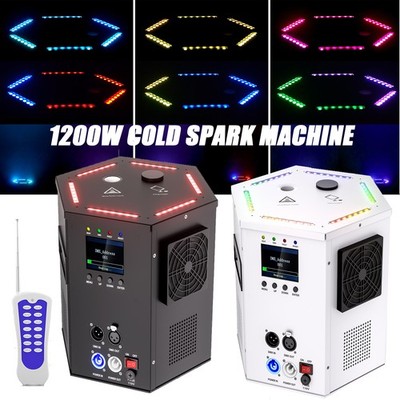 1200W Large Cold Spark Firework Machine Stage Effect Party Wedding DMX w/Remote