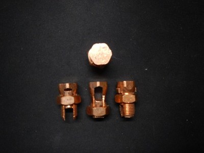  Copper Split Bolt Connectors  lot of 8  S-2 14-2 STR CU Grounding Bonding Lug 