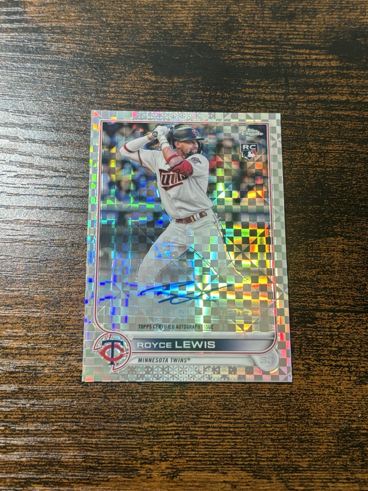 2022 Topps Chrome Update Royce Lewis X-FRACTOR AUTO RC #/125 SP #AC-RL TWINS
