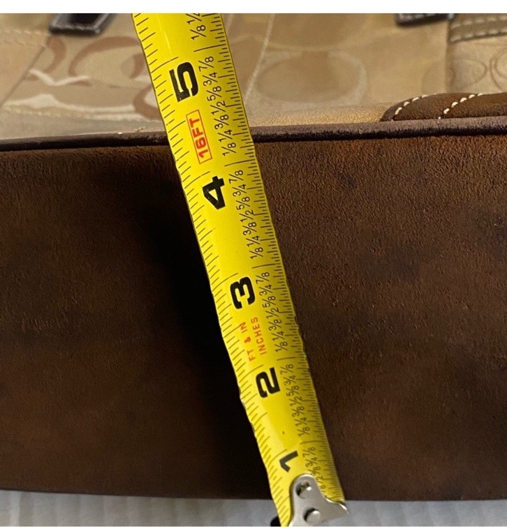 coach patchwork  Canvas Leather handbag - image 8