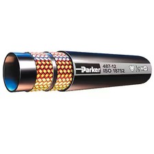 Parker 487Tc-8-100 Hydraulic Hose, 1/2" I.D., 100 Ft. L, Black