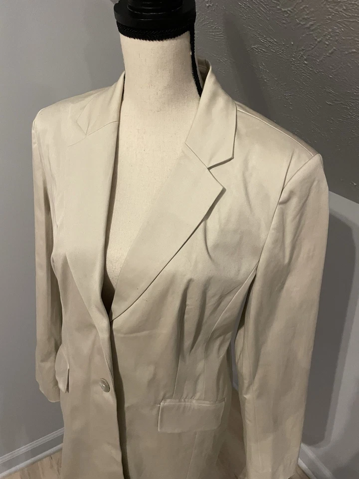 复古 Bloomingdale’s Trench 大衣 14 码(读)棕褐色单排扣衬里 — 第 4/4 张图片