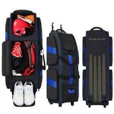 Catchers Gear & Baseball Bag With Wheels – Multi-Pockets, Fence Hook & Separa...