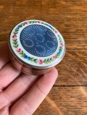 Antique Silver & Guilloche Emamel Box Circa 1908 (English Import Marks)