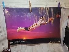 1989 NIKE Poster SERIOUS HANGTIME (Anthony Carter) - 24x36 Vintage 